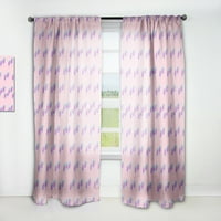 Designart 'Pink Fashion Abstract Retro Pattern I' Mid-Century Modern Curtain Panel