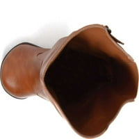 Ženska kolekcija Journee Tori Extra Wide Calf Knee High Boot Chestnut Fau Leather M