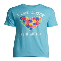 Svijest o autizmu muški kratki rukav volim nekoga T-Shirt