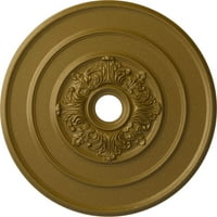 Ekena Millwork 26 od 1 8 ID 1 2 P tradicionalni sa Acanthus lišće plafon medaljon, Ručno obojene zlato