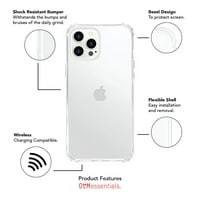 Essentials iPhone Pro futrola za telefon, pruge Pastel