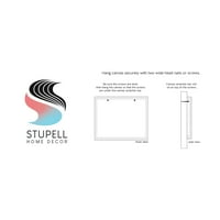 Stupell Industries bistra plava voda Primorska ruralna travnata stabla slikarska Galerija umotana platna