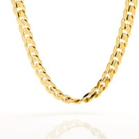 Cuban Link Chain, 24k pozlaćena ogrlica, dijamantski rezan Hip Hop, otporan na tamnjenje, izgleda i osjeća