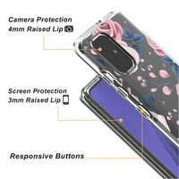 Presovana futrola za telefon sa dizajnom sušenog cvijeta za Samsung Galaxy a 5g u ružičastom zlatu
