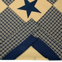 Kolekcija zvijezda boljih trendova u tiskanoj Americi Dizajn pamuk, kraljice prekrivača, plavo zlato