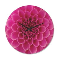 Designart' Close Up Pink Flower and latice ' Moderni drveni zidni sat