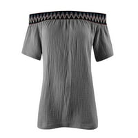 Košulje za žene Trendi labave majice s kratkim rukavima Tunike Ležerne prilike Ženske majice