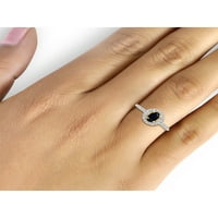 JewelersClub Sapphire Prsten Birthstone Nakit-0. Carat Sapphire 14k pozlaćeni srebrni prsten nakit sa bijelim