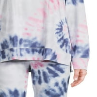 Tajno blago ženski i ženski Plus gornji dio dugih rukava, džogeri i šorc, 3-dijelni set prazničnih pidžama