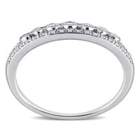 Carat T. W. Diamond 10kt bijeli Zlatni prsten za godišnjicu od sedam kamena