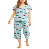 Ženska pidžama Tee i Capri Set Spavaćih pantalona za spavanje