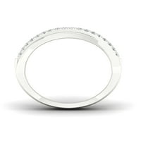 1 3ct TDW Diamond 10k Crossover prsten za obećanje bijelog zlata