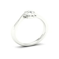 1 5CT TDW Diamond 10k prsten za pasijans od bijelog zlata od bijelog zlata