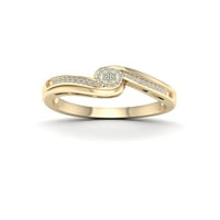 1 10ct TDW Diamond 10k zaobilazni prsten od žutog zlata