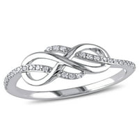Carat T. W. Diamond 10kt Infinity Crossover prsten od bijelog zlata