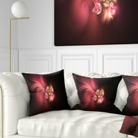 Designart Blooming fraktalni cvijet Magenta - cvjetni jastuk-18x18