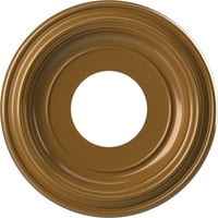 Ekena Millwork 10 od 1 2 ID 1 8 P tradicionalni Termoformirani PVC plafonski medaljon , univerzalno staro metalik Vintage zlato