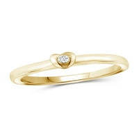 JewelersClub dijamantski prstenovi za žene-Accent bijeli dijamantski prsten Nakit-14k pozlaćene srebrne trake za žene -- prsten od JewelersClub