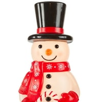 Vrijeme za odmor osvijetljeno puhanje kalup snjegović unutarnji božićni ukras ,, crvena bijela crna
