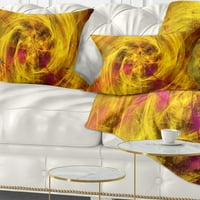 Designart Mystic Golden fraktal - apstraktni jastuk za bacanje - 18x18
