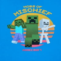 Minecraft Boys Novi Mobovi & Kreirajte, Istražite, Preživite Grafičke Majice 2 Pakovanja, Veličine 4-18