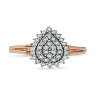 Imperial 10k ružičasto zlato 1 10ct TDW dijamantski prsten za žene
