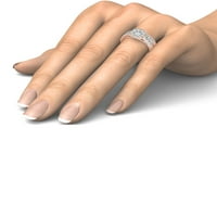 1-karatni TW Diamond 10kt set Zaručničkog prstena od ružičastog zlata