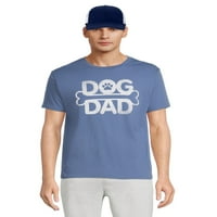Dan očeva Muška Dog Tata T-Shirt i šešir Poklon Set, 2 komada