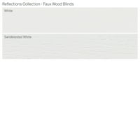 Prilagođena Kolekcija Reflections, 2 Cordless Fau Drvene Rolete, Pjeskarena Bijela, 1 4 Širina 72 Dužina