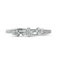 Imperial 10k Bijelo zlato 1 5CT TDW dijamantski cvjetni prsten za žene