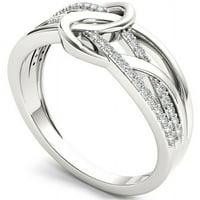 Carat TW Diamond Interlocking Loop 10kt modni prsten od bijelog zlata