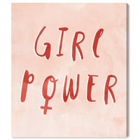 Tipografija avenije piste i Citati zidna Umjetnost platnena grafika 'Girl Power' osnažene žene Citati i izreke