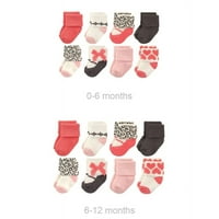 Friends Friends Girl Great sa mnom pamučne Terry čarape, ružičasti Leopard, 0- i 6- mjeseci