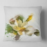 Designart prelepi cvet sa prskanjem u boji - jastuk za cvetno bacanje-18x18