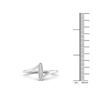 1 20ct TDW Diamond 10k Bijelo zlato Curve Bypass modni prsten